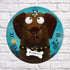 Chocolate Labrador & Bumble Bee - Personalised Pooch Art Clock